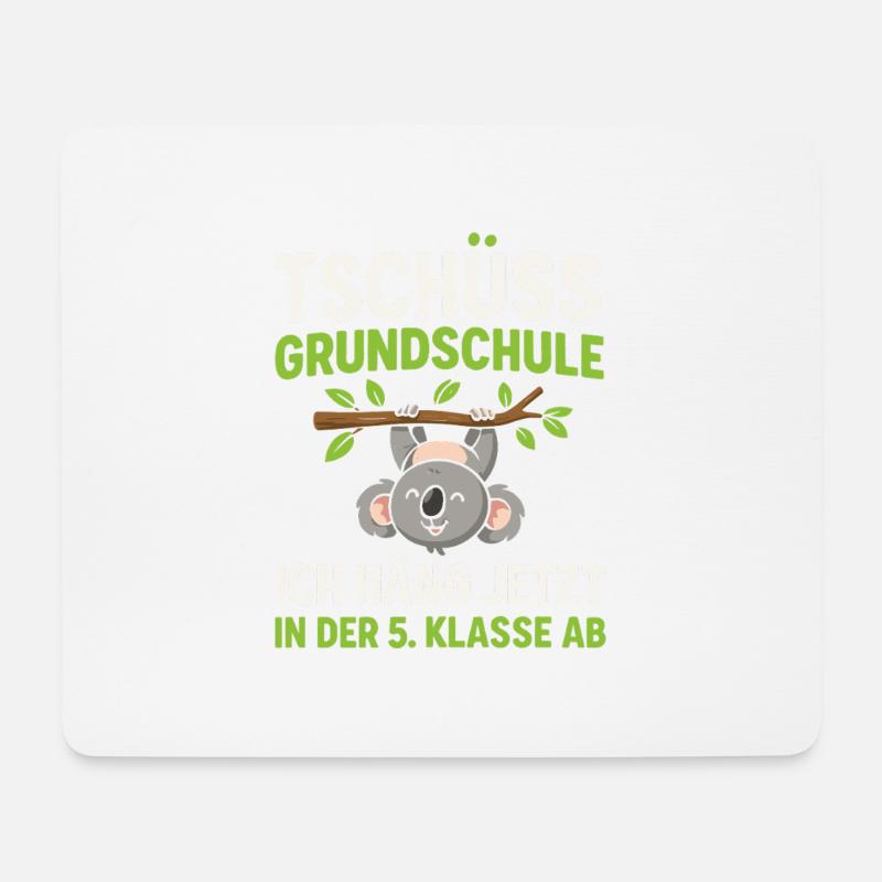 Tschüss Grundschule Koala 5. Klasse - Mousepad (Querformat) - Weiß