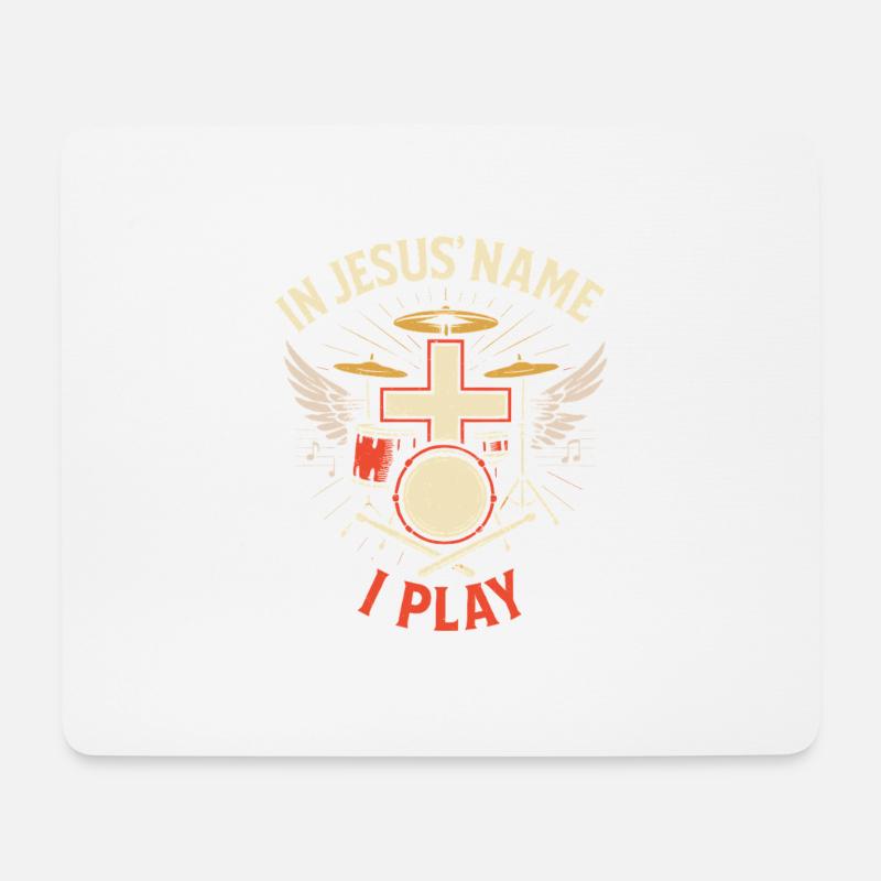 In Jesu Namen spiele ich - Mousepad (Querformat) - Weiß