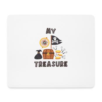 Le Trésor du Pirate - Tapis de souris (format paysage) - blanc - Devant