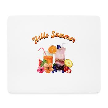 Hallo Sommer - Mousepad (Querformat) - Weiß - Vorne