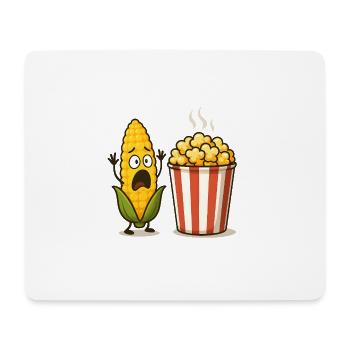Popcorn choqué au maïs - Tapis de souris (format paysage) - blanc - Devant
