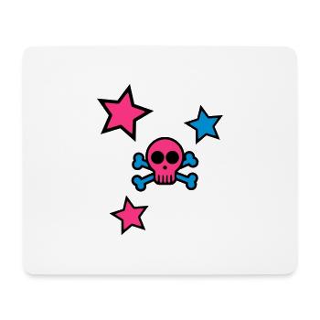skull - Mousepad (Querformat) - Weiß - Vorne