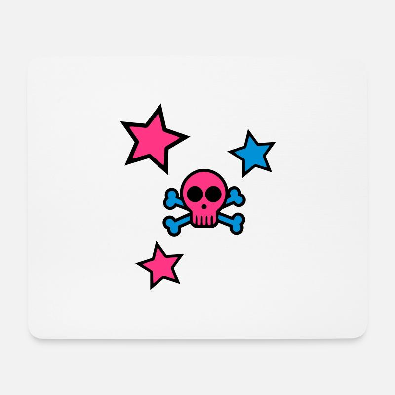 skull - Mousepad (Querformat) - Weiß