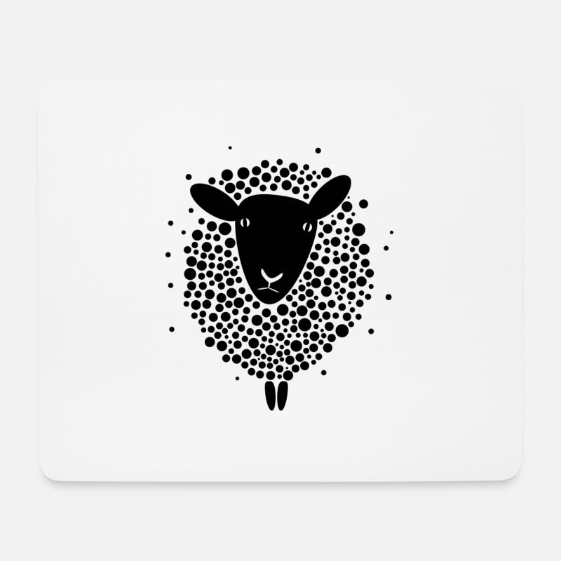 Schwarzes Schaf - Mousepad (Querformat) - Weiß