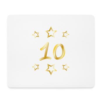 10 Jahre - Jubiläum - Mousepad (Querformat) - Weiß - Vorne