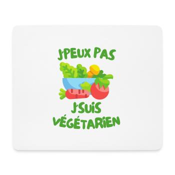 J'peux pas j'suis végétarien - Tapis de souris (format paysage) - blanc - Devant