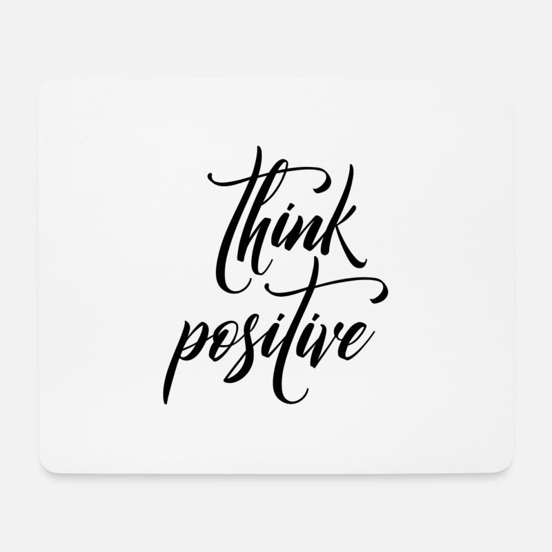 think positive - Mousepad (Querformat) - Weiß