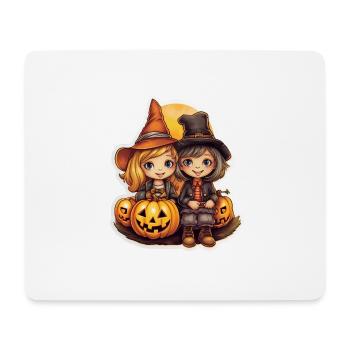 Sammelnde Kinder an Halloween - Mousepad (Querformat) - Weiß - Vorne