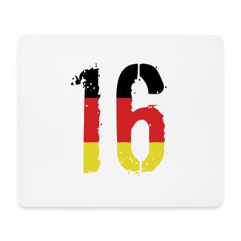 Maillot 16 numéros Allemagne - Tapis de souris (format paysage) - blanc - Devant