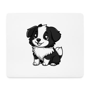 Border Collie Chien Comique Bébé - Tapis de souris (format paysage) - blanc - Devant