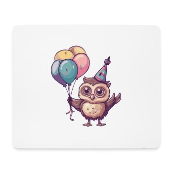 Eule Geburtstag Baby - Mousepad (Querformat) - Weiß - Vorne