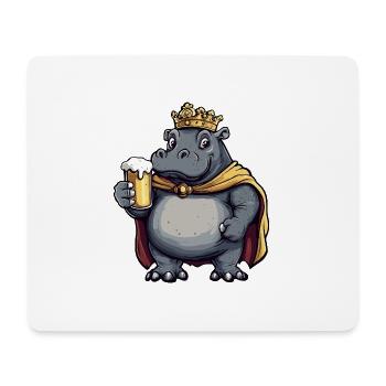 Hippopotamus Beer Funny - Mouse Pad (horizontal) - white - Front