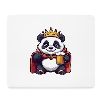 Panda Bier Lustig - Mousepad (Querformat) - Weiß - Vorne