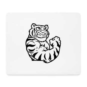 tiger biceps - Mouse Pad (horizontal) - white - Front