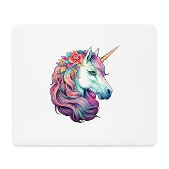 Licorne - Tapis de souris (format paysage) - blanc - Devant
