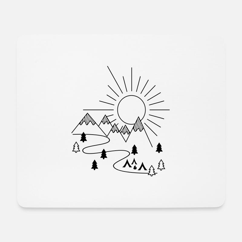 Camping - Mousepad (Querformat) - Weiß
