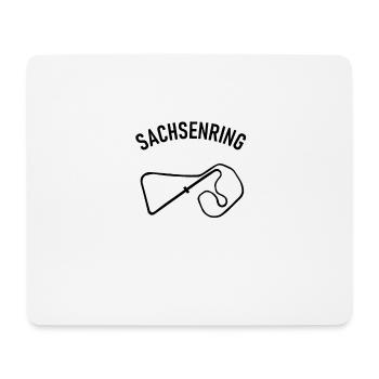 Motorrad Fans und Sachsenring - Mousepad (Querformat) - Weiß - Vorne