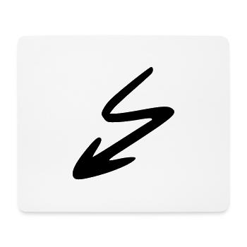 Pfeil Zeichnung Skizze schwarz - Mousepad (Querformat) - Weiß - Vorne