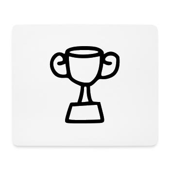 Trophée Dessin Croquis Gagnant Noir - Tapis de souris (format paysage) - blanc - Devant