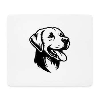 Labrador Drawing Head - Mouse Pad (horizontal) - white - Front