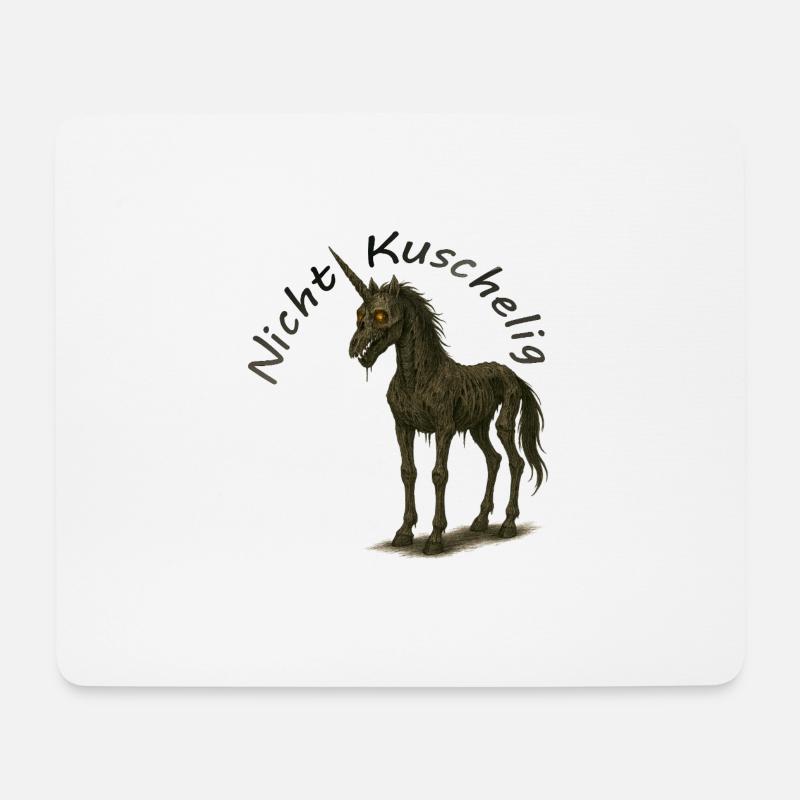 Zombie Einhorn - Mousepad (Querformat) - Weiß
