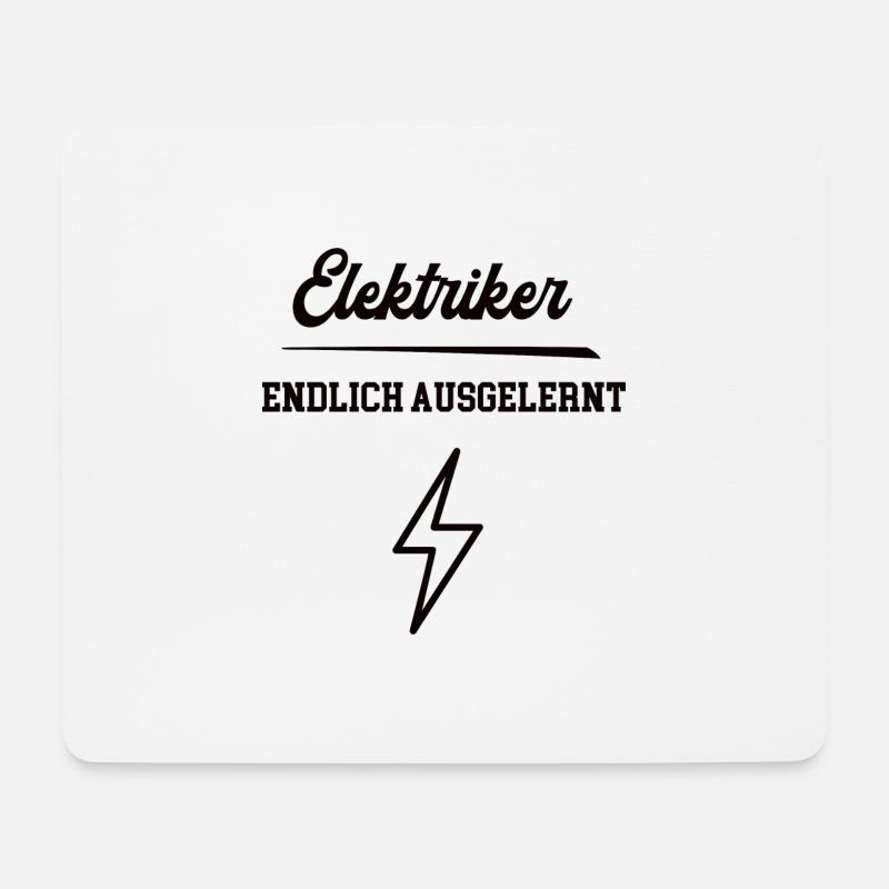Elektriker Ausbildung Bestanden Azubi Elektroniker - Mousepad (Querformat) - Weiß