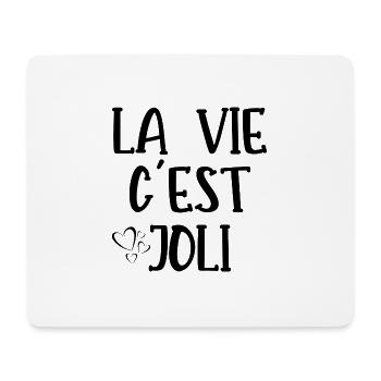 la vie c'est joli - Tapis de souris (format paysage) - blanc - Devant