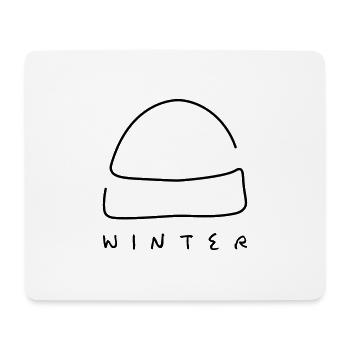 Winter - Mousepad (Querformat) - Weiß - Vorne