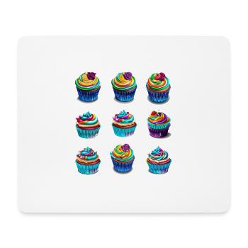 Tartelettes muffins - Tapis de souris (format paysage) - blanc - Devant