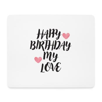 Bon anniversaire - Tapis de souris (format paysage) - blanc - Devant