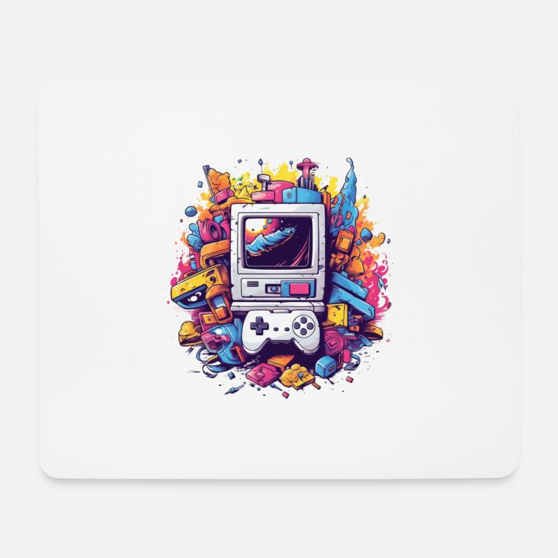 90s Gamer - Mouse Pad (horizontal) - white