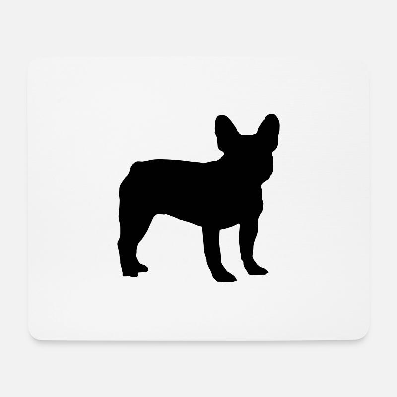 Französiche Bulldogge - Frenchie - Mousepad (Querformat) - Weiß