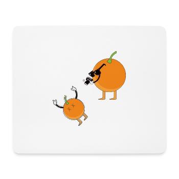 orange taking a picture, (orange juice) - Mouse Pad (horizontal) - white - Front
