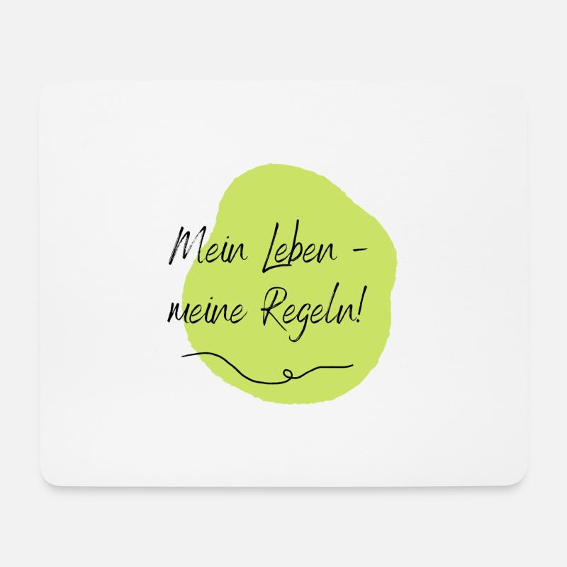 Mein Leben - meine Regeln! - Mousepad (Querformat) - Weiß