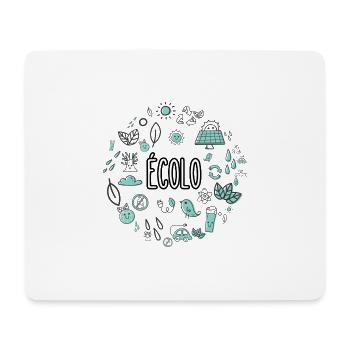 écolo - Tapis de souris (format paysage) - blanc - Devant