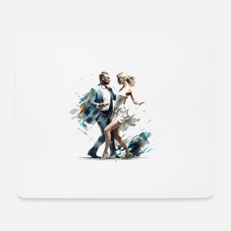 Tanzen macht Spaß - Mousepad (Querformat) - Weiß