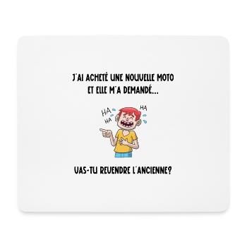 j'ai acheté une nouvelle moto - Tapis de souris (format paysage) - blanc - Devant