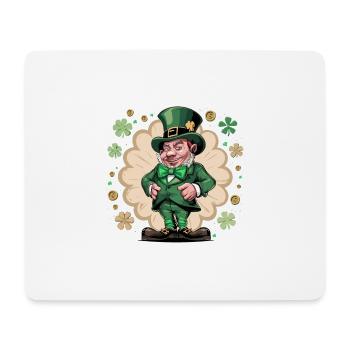 Funny Irish Leprechaun Bow Tie St Patricks Day - Mouse Pad (horizontal) - white - Front