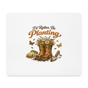 I Prefer Gardening Passion Vintage Garden - Mouse Pad (horizontal) - white - Front