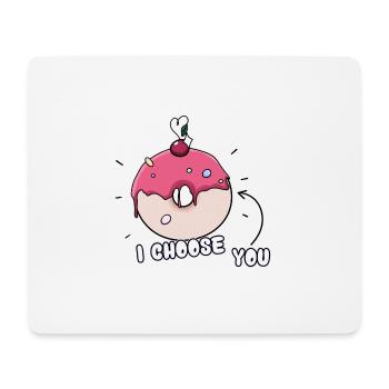 Donut: "JE VOUS CHOISIS" - Tapis de souris (format paysage) - blanc - Devant