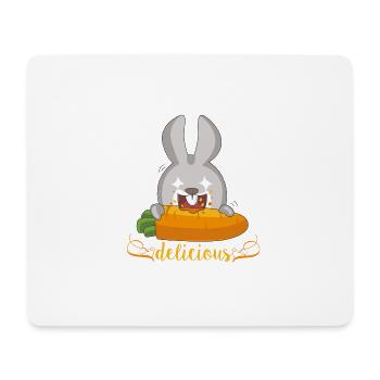 delicious - Rabbit - Mouse Pad (horizontal) - white - Front