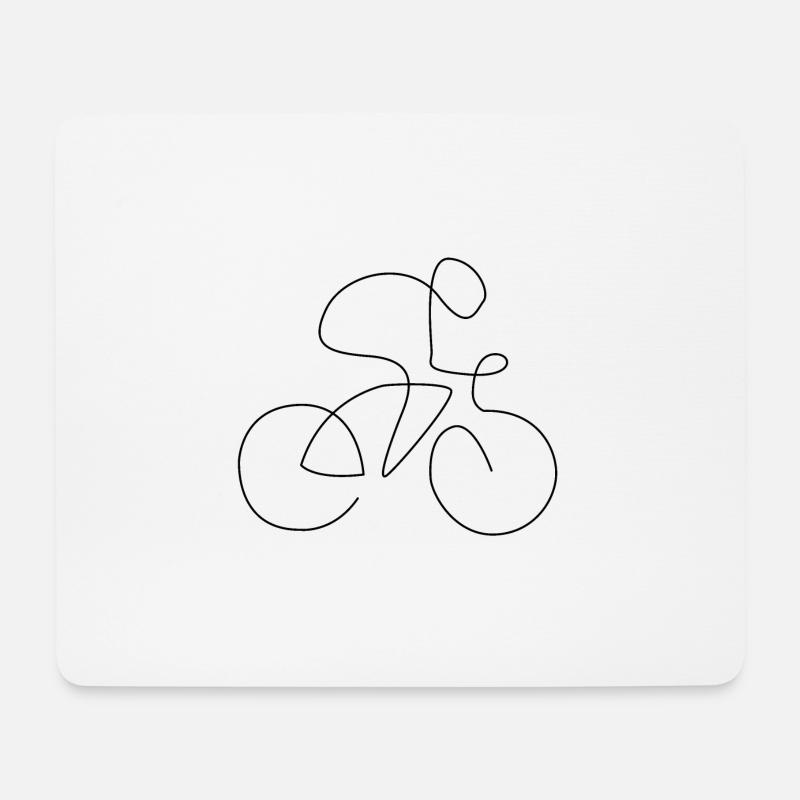Vélo - Tapis de souris (format paysage) - blanc