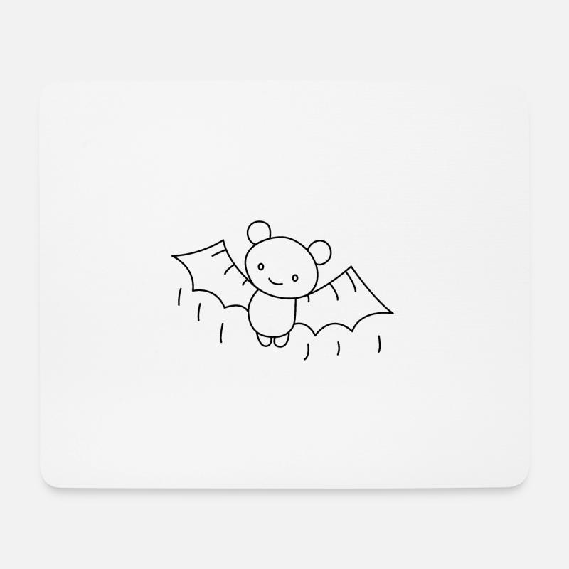 Fledermaus - Mousepad (Querformat) - Weiß