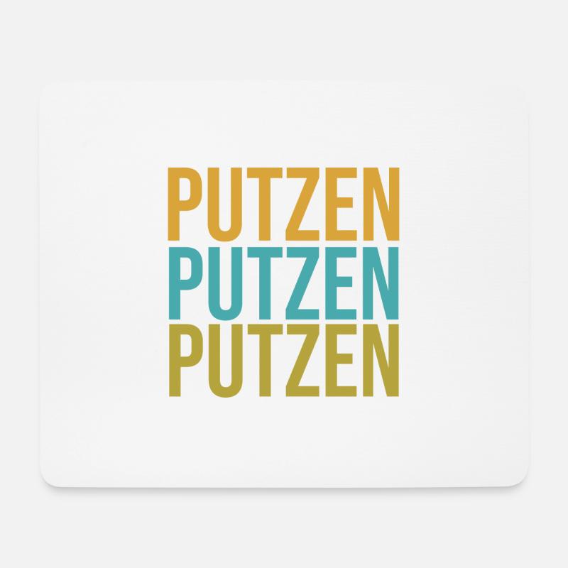 putzen saubermachen reinigen Geschenk - Mousepad (Querformat) - Weiß