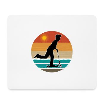 Scooter Roller Vintage - Mousepad (Querformat) - Weiß - Vorne