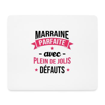 Marraine parfaite avec plein de jolis défauts - Tapis de souris (format paysage) - blanc - Devant