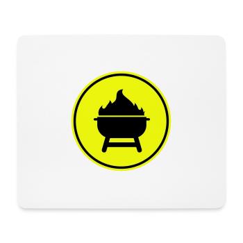 Grill icon - Mouse Pad (horizontal) - white - Front