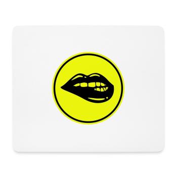 Lippen symbol - Mousepad (Querformat) - Weiß - Vorne