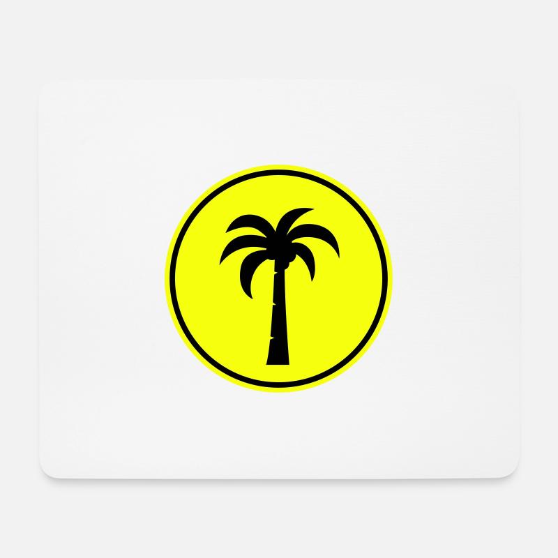 palme symbol - Mousepad (Querformat) - Weiß