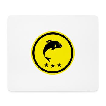 Symbole du poisson - Tapis de souris (format paysage) - blanc - Devant